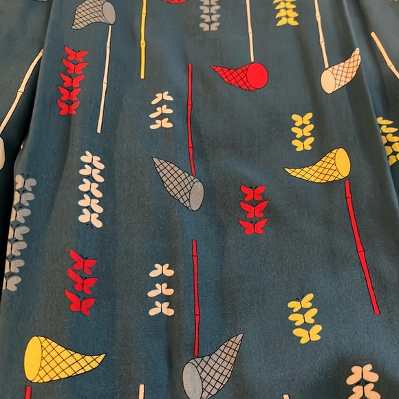 🦋 Modcloth Fever London Quirky Catch Blue Butterfly Skirt - Picture 11 of 16